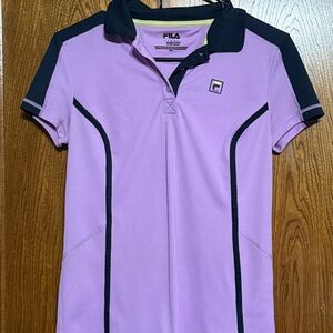 Fila Lavender and Navy Polo Shirt